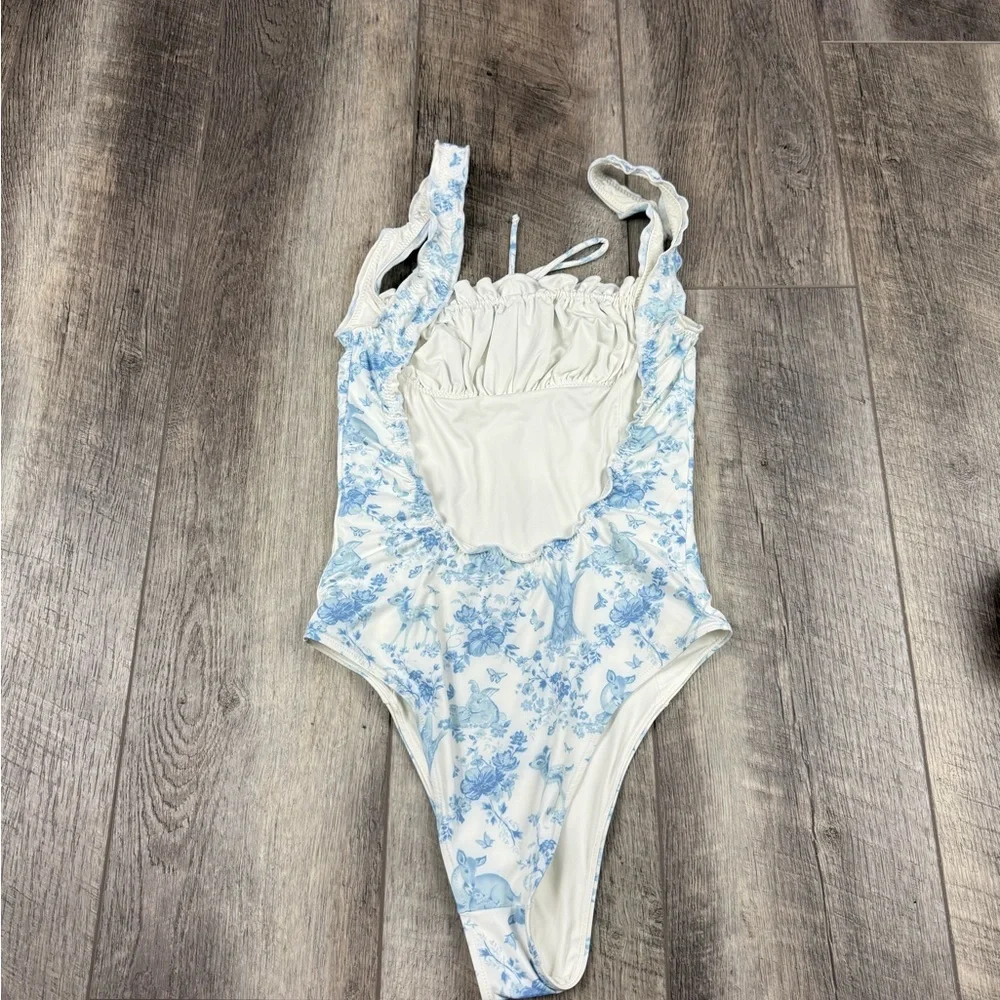 Frankies Bikinis x Gigi Blue One Piece Swimsuit